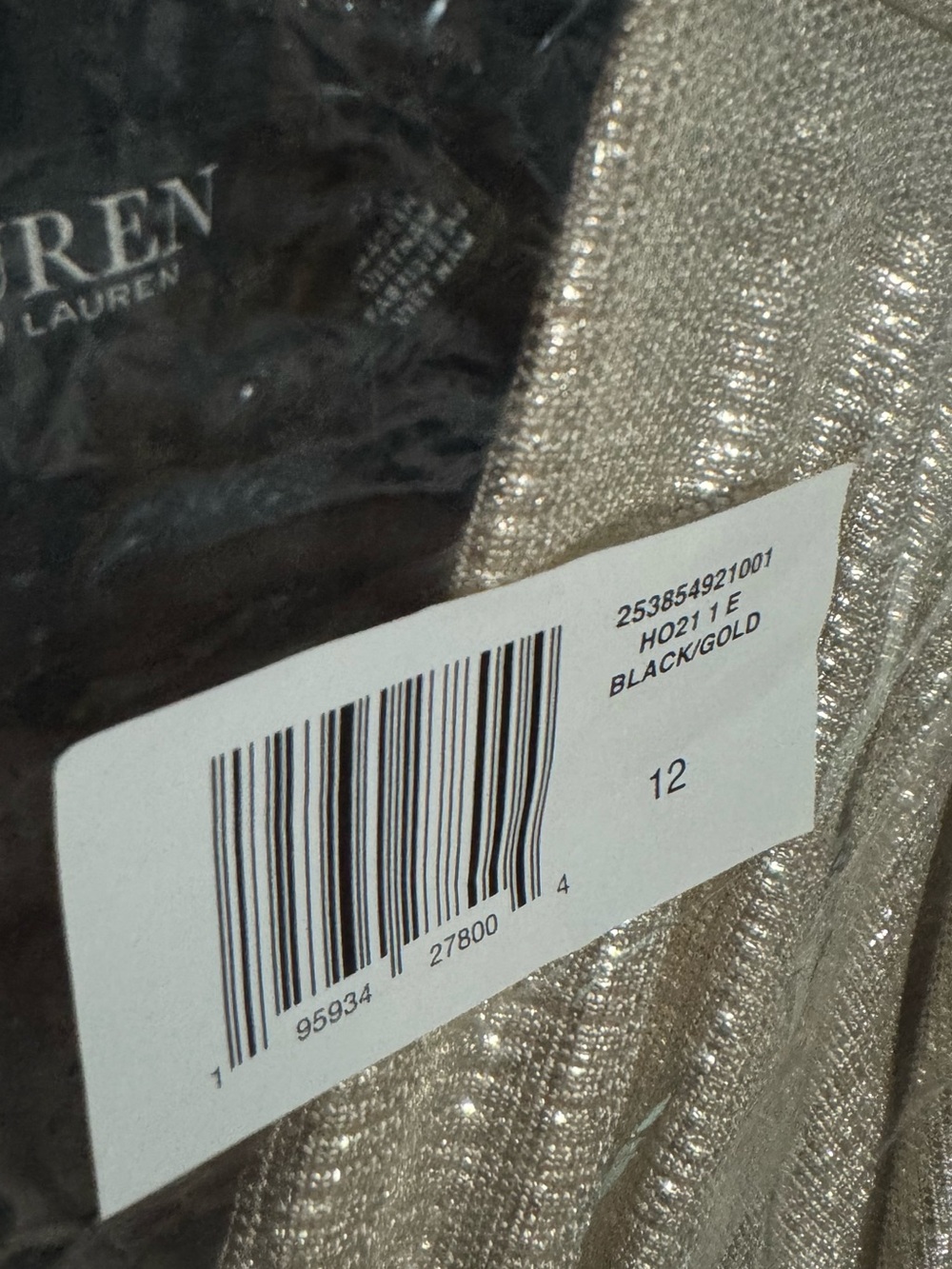 Ralph Lauren Black and Gold Evening dress